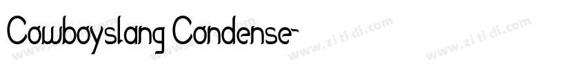 Cowboyslang Condense字体转换 Cowboyslang Condense字体转换